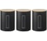 Набор банок для хранения Smart Solutions Kaffi 1 л, матовые черные, 3 шт JY-SS-KF-SCZP-MB-SetS3 1