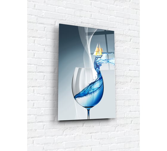 Картина на стекле ARTABOSKO Море в бокале 4 40x60 WBR-01-1301-04