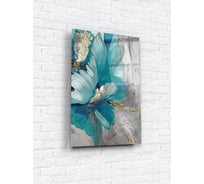 Картина на стекле ARTABOSKO 40x60, Бирюзовый пион 2 WBR-01-1534-04