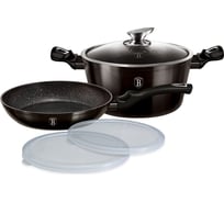 Набор посуды BerlingerHaus Shiny Black Edition 5 предметов BH-6616 6616-BH