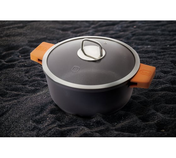 Кастрюля BerlingerHaus Granit Diamond Line с крышкой 28 см BH-1096 1096-BH