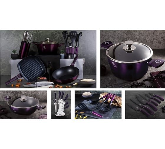 Сотейник BerlingerHaus Purple Eclips с крышкой 28 см, 3.8 л BH-6632 6632-BH