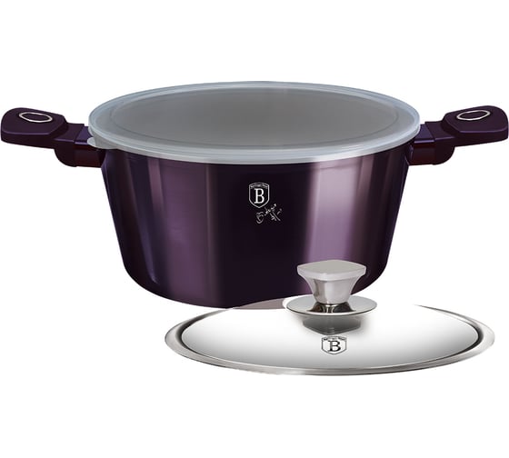 Кастрюля BerlingerHaus Purple Eclips с крышкой 24 см, 4.1 л BH-6629 6629-BH