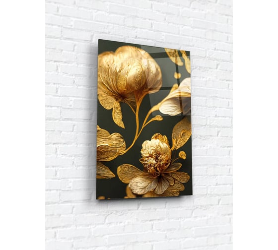 Картина на стекле ARTABOSKO 40x60, Золотые пионы 2 WBR-11-1311-04