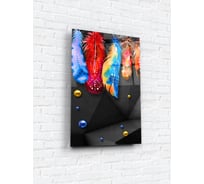Картина на стекле ARTABOSKO 40x60, Красочные перышки 1 WBR-11-1343-04
