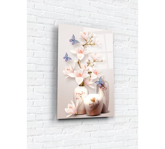 Картина на стекле ARTABOSKO 40x60, Веточка в вазе WBR-11-1342-04 1