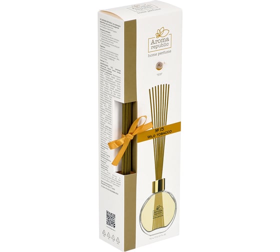 Ароматический диффузор в стеклянном флаконе Aroma republic №15 Wild tоbacco, 70 мл 93802