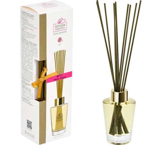 Ароматический диффузор в стеклянном флаконе Aroma republic №71 Asian tinkle, 90 мл 93838