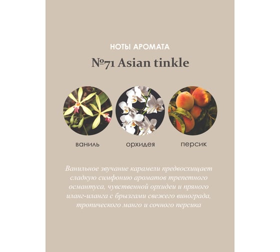 Ароматический диффузор в стеклянном флаконе Aroma republic №71 Asian tinkle, 90 мл 93838