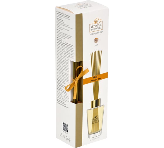 Ароматический диффузор в стеклянном флаконе Aroma republic №61 Amber sea, 90 мл 93836