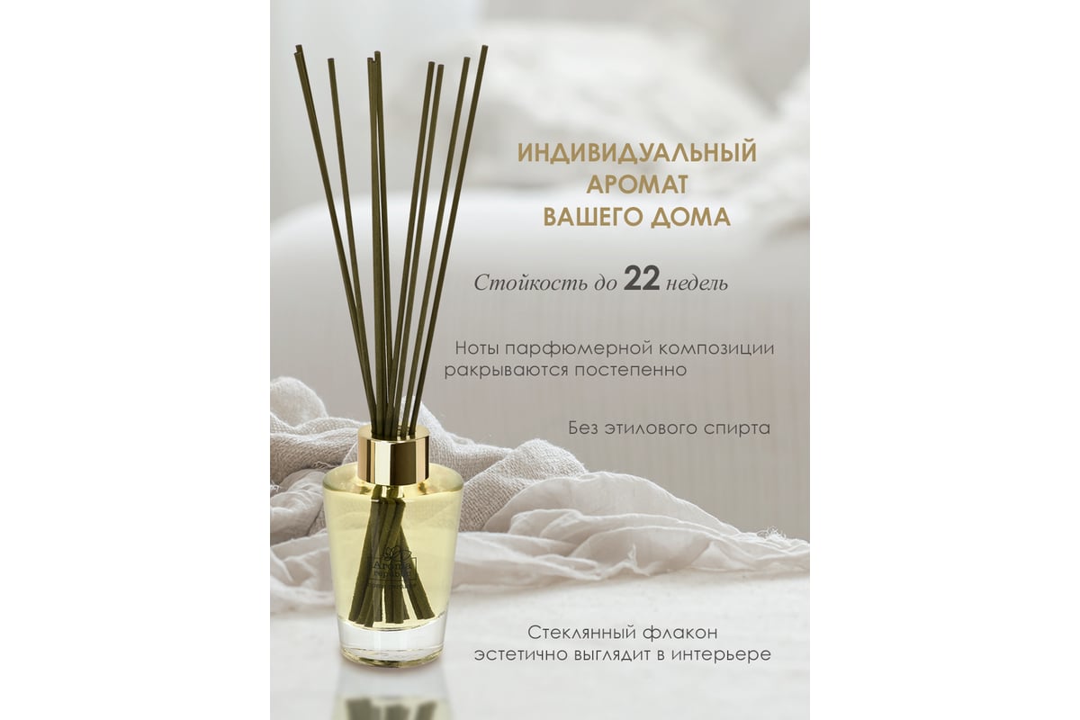 Ароматический диффузор в стеклянном флаконе Aroma republic №53 Oriental  princess, 90 мл 93841 - выгодная цена, отзывы, характеристики, фото -  купить в Москве и РФ