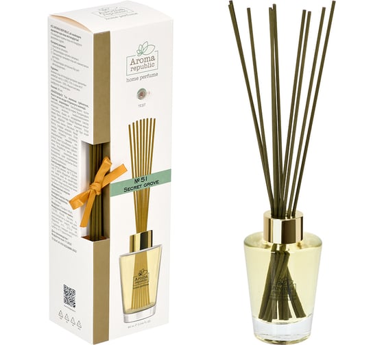 Ароматический диффузор в стеклянном флаконе Aroma republic №51 Secret grove, 90 мл 93839 1