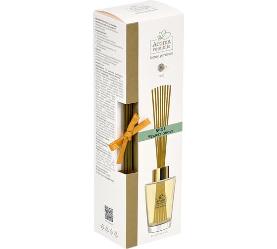 Ароматический диффузор в стеклянном флаконе Aroma republic №51 Secret grove, 90 мл 93839