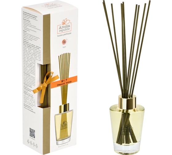 Ароматический диффузор в стеклянном флаконе Aroma republic №17 Orange wood, 90 мл 93835 1