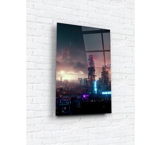 Картина на стекле ARTABOSKO 40x60, Город в закате 2 WBR-01-1362-04 1