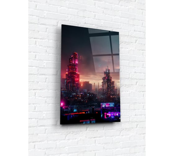 Картина на стекле ARTABOSKO 40x60, Город в закате 1 WBR-01-1361-04 1