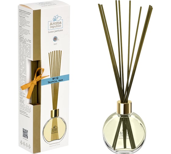 Ароматический диффузор в стеклянном флаконе Aroma republic №19 Tropical rain 70 мл 93826 1
