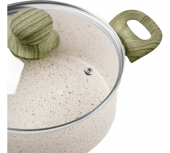 Алюминиевая кастрюля с мраморным покрытием ENDEVER 2,5 л Stone-Beige-20С