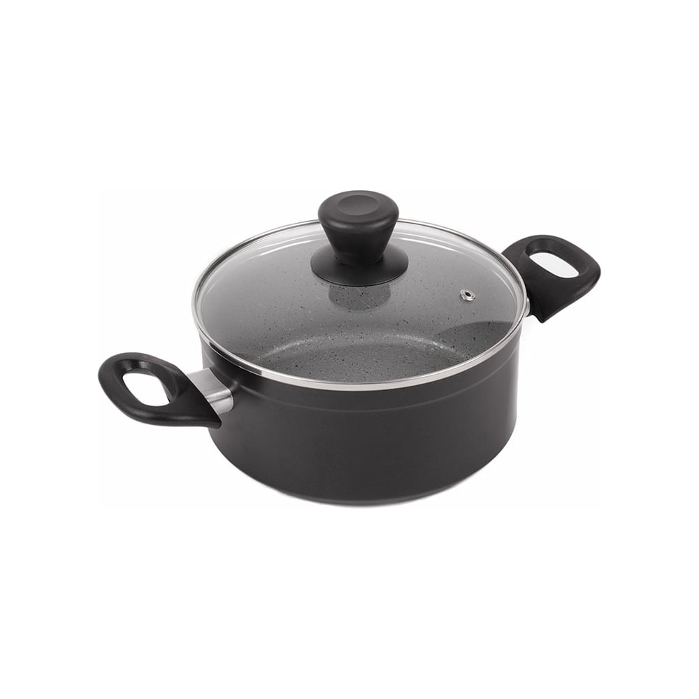 Алюминиевая кастрюля с мраморным покрытием ENDEVER 2,5 л Stone-Grey-20С ...