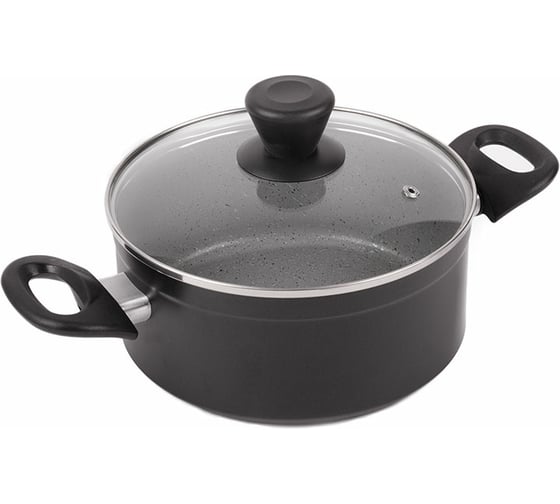 Алюминиевая кастрюля с мраморным покрытием ENDEVER 2,5 л Stone-Grey-20С