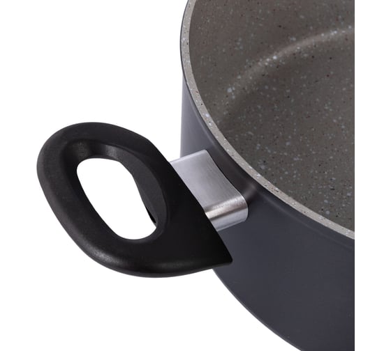 Алюминиевая кастрюля с мраморным покрытием ENDEVER 4 л Stone-Grey-24C