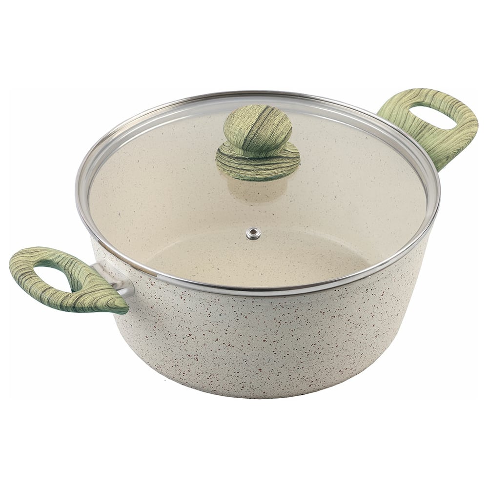 Алюминиевая кастрюля с мраморным покрытием ENDEVER 4 л Stone-Beige-24С ...