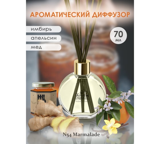 Ароматический диффузор в стеклянном флаконе Aroma republic №54 Marmalade, 70 мл 93832