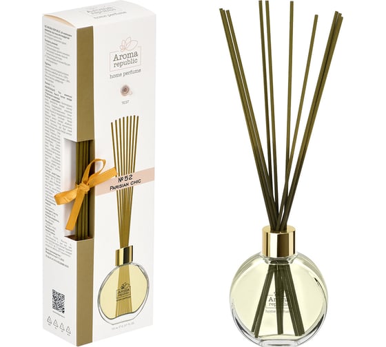 Ароматический диффузор в стеклянном флаконе Aroma republic №52 Parisian chic, 70 мл 93833