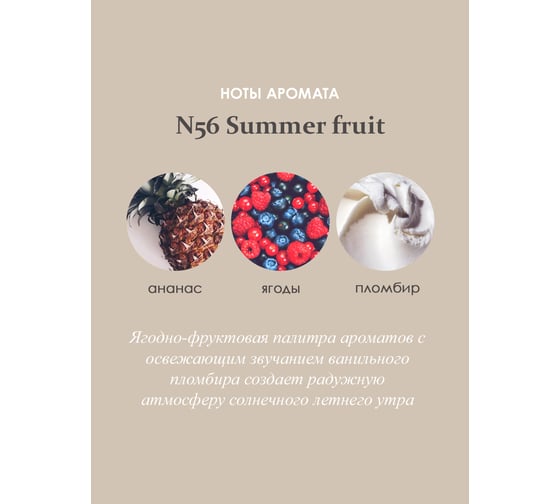Ароматический диффузор в стеклянном флаконе Aroma republic №56 Sunny fruit, 50 мл 93825