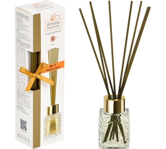 Ароматический диффузор в стеклянном флаконе Aroma republic №17 Orange wood, 50 мл 93819