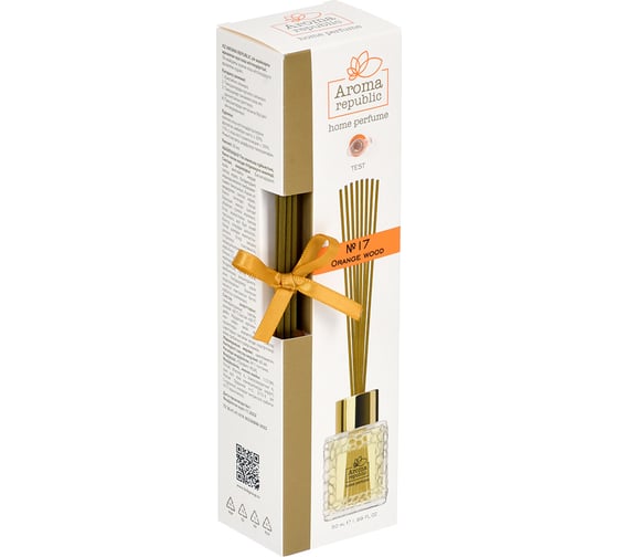 Ароматический диффузор в стеклянном флаконе Aroma republic №17 Orange wood, 50 мл 93819