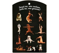 Разделочная доска MARMITON деревянная Йога-собаки 29х18,5 см 17122