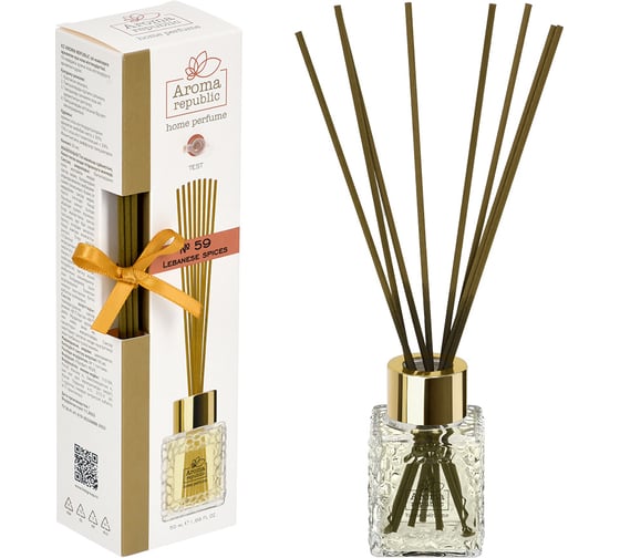 Ароматический диффузор в стеклянном флаконе Aroma republic №59 Lebanese spices, 50 мл 93820