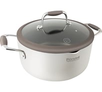Кастрюля RONDELL Latte 24 см 3.5 л, с крышкой, ручки из нержавеющей стали и силикона RDA-532