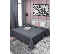 Двуспальное покрывало на диван или кровать Altali Антрацит стеганое трехслойное, 240x260 см 757-Z754/1