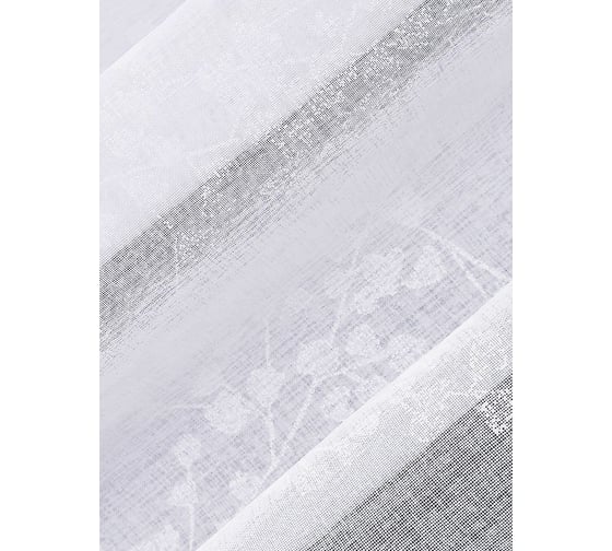 Тюль под лен на шторной ленте Altali Белая акация 300x270 см 55-102182/3