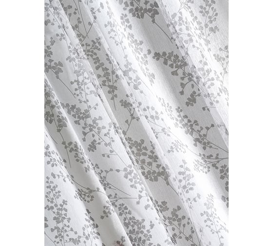 Тюль под лен на шторной ленте Altali Акация грей 200x270 см 55-102183/2