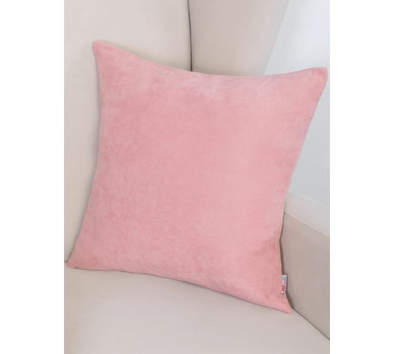 Декоративная наволочка Altali Пыльная роза на молнии, велюр, 1 шт, 43x43 см 702-Z719/1 1