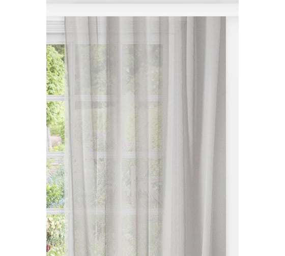 Тюль под лен на шторной ленте Altali Марбл 300x270 см 55-115224/3