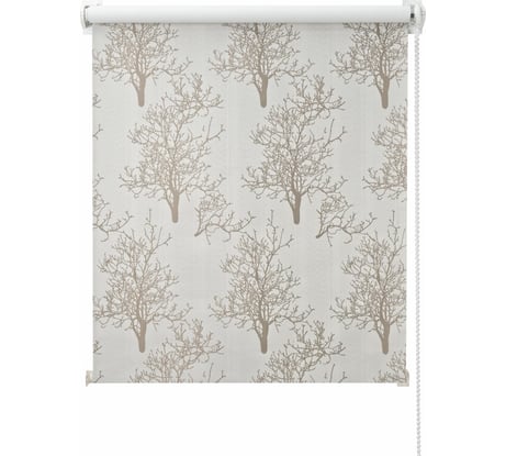 Миниролло ПраймДекор "Деревья", blackout, серебристо-бежевый, 73x170 44073148