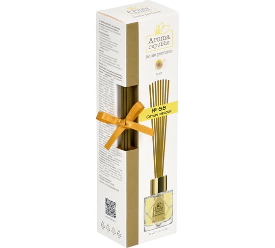 Ароматический диффузор в стеклянном флаконе Aroma republic №68 Citrus melody, 30 мл 93811