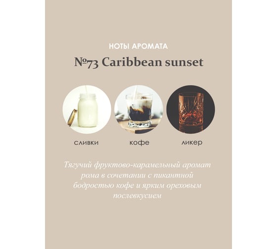 Ароматический диффузор в стеклянном флаконе Aroma republic №73 Caribbean sunset, 30 мл 93816