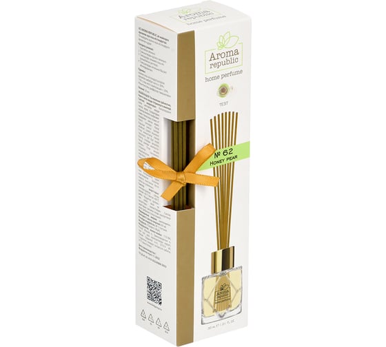 Ароматический диффузор в стеклянном флаконе Aroma republic №62 Honey pear, 30 мл 93808