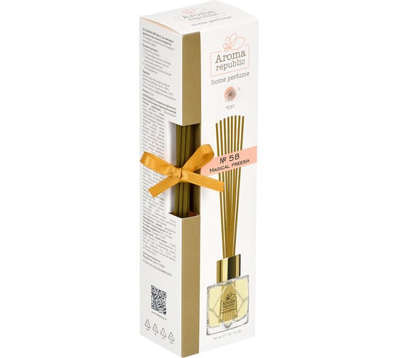 Ароматический диффузор в стеклянном флаконе Aroma republic №58 Magical freesia, 30 мл 93806