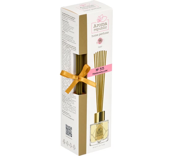 Ароматический диффузор в стеклянном флаконе Aroma republic №55 Marshmallow, 30 мл 93805