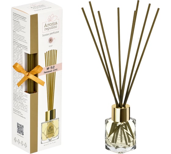 Ароматический диффузор в стеклянном флаконе Aroma republic №52 Parisian chic, 30 мл 93800
