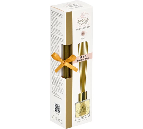 Ароматический диффузор в стеклянном флаконе Aroma republic №52 Parisian chic, 30 мл 93800