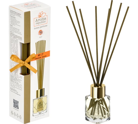 Ароматический диффузор в стеклянном флаконе Aroma republic №17 Orange wood, 30 мл 93815 1