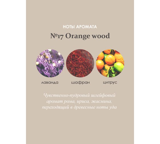 Ароматический диффузор в стеклянном флаконе Aroma republic №17 Orange wood, 30 мл 93815