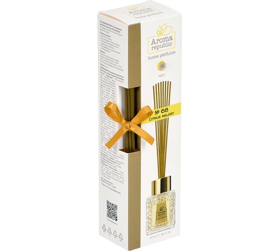 Ароматический диффузор в стеклянном флаконе Aroma republic №68 Citrus melody, 50 мл 93823